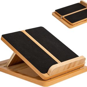 Adjustable Under Desk Footrest & Multifunctional Stretching Board, 4-Level Height Adjustment for Comfort & Physical Therapy, Ergonomic Footrest for Office & Home, 450 lbs Capacity